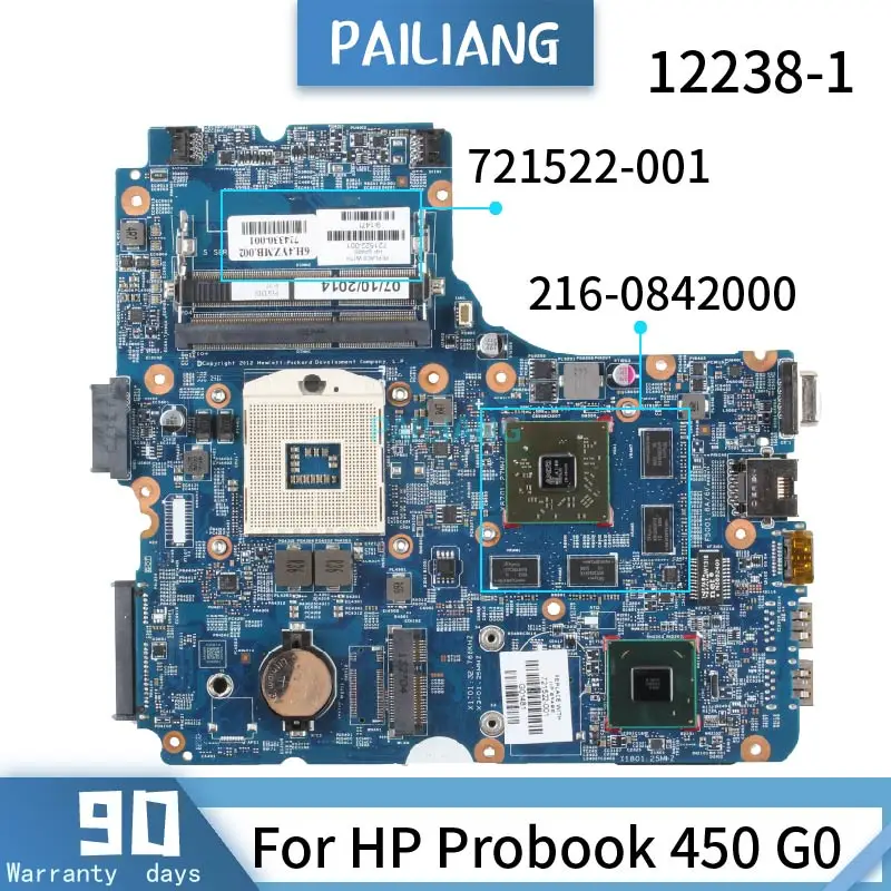 

Материнская плата PAILIANG для ноутбука HP Probook 450 G0, материнская плата 12238-1 724330-601 721522 Core HM75 216-0842000 DDR3