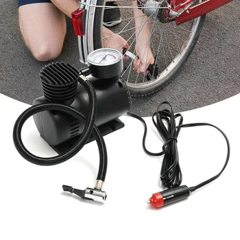 

1PC Portable Electric Inflator Black 12V 300 PSI Mini Electric Air Compressor Kit Mini Car Tire Inflator For Ball Bicycle