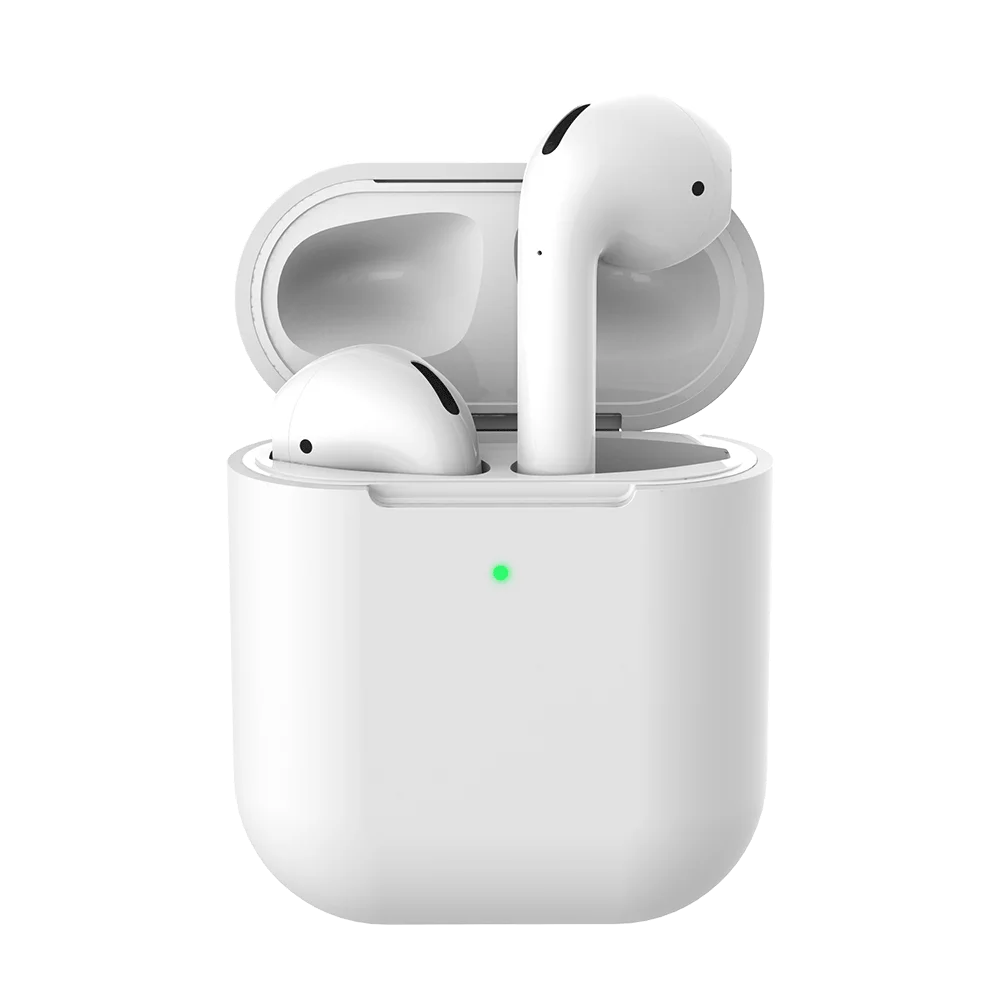 White Роскошные силиконовые защитные чехлы для Apple Airpods крышка Беспроводная Bluetooth наушники чехол для Apple Airpods 2 зарядная Коробка Чехол - Цвет: White