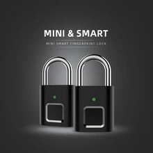 Mini Smart Biometrische Thumbprint Tür Vorhängeschlösser Wiederaufladbare Türschloss Fingerprint Smart Vorhängeschloss USB Keyless Schnell Entsperren