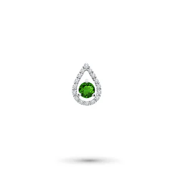 

Pendant made of white gold with diamond and chrome-diopside e0905pd04200980