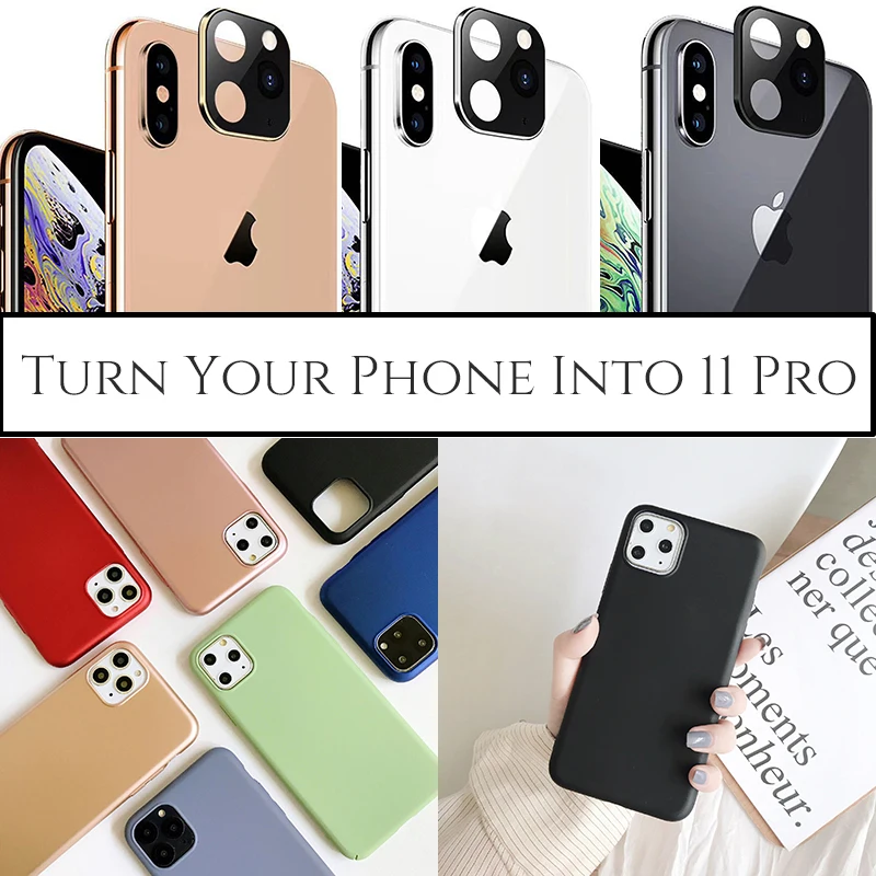 

Seconds Change For iPhone 11 Pro Max Case Luxury Camera Lens Protector Ring For iPhone X XS MAX Camera Protective Cover