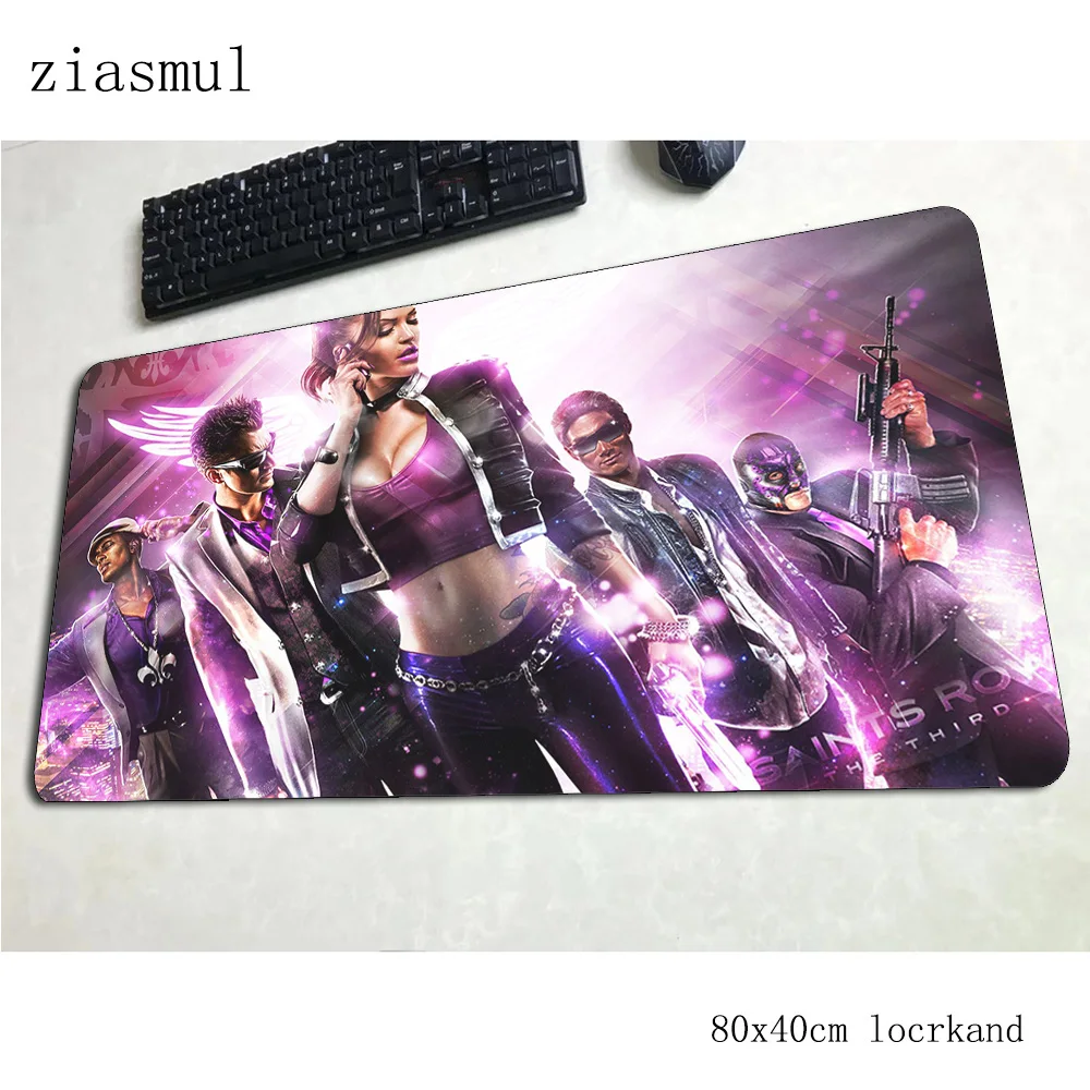 saints row mousepad 80x40cm Natural Rubber Computer mouse mat gamer gamepad pc Kawaii gaming mousemat desk pad office padmouse | Компьютеры
