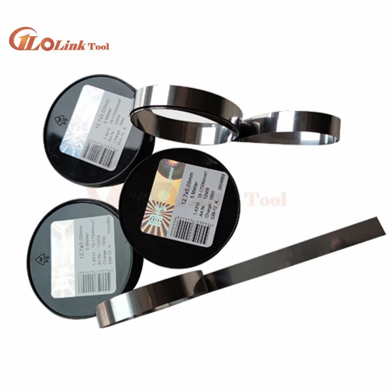 스테인레스 스틸 시트 갭 개스킷 심 플레이트 포일 스트립 고정밀 필러 게이지, 0.01 0.6mm 두께, 12.7mm 너비 5000mm