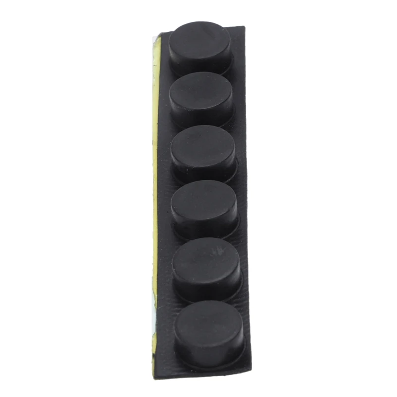 

New-Furniture knob, round, 10 mm x 5 mm, self-adhesive rubber pads 6 in 1