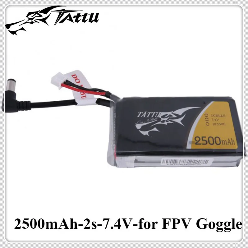 Tattu Lipo Battery 2s 2500mAh 7.4V FPV Goggle for Fatshark Goggles HDO RC Tools Accessories Parts | Игрушки и хобби