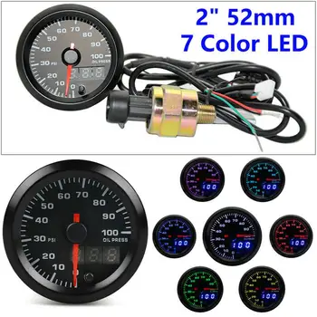 

52MM/2 Digital & Pointer Display High Speed Stepper Motor Oil Pressure Gauge