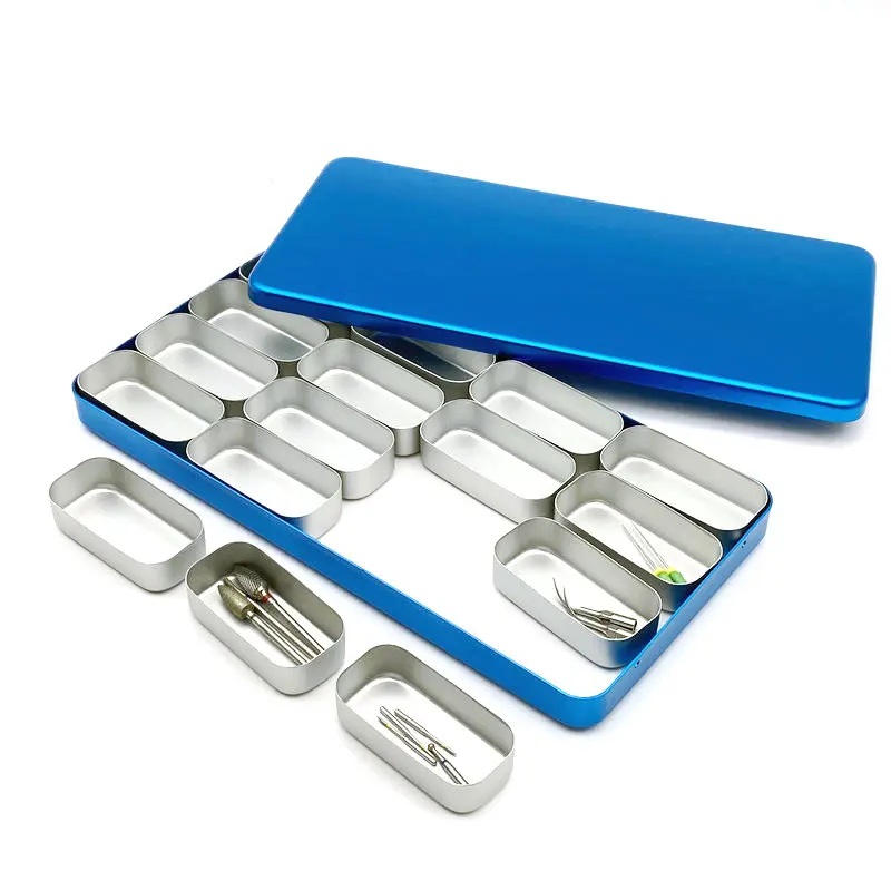 16racks Dental Box For Bur H K File Holder Block Sterilizer Case