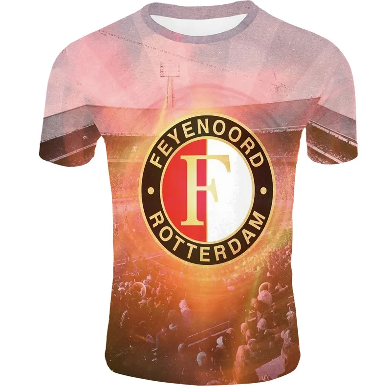 2020 Harajuku Feyenoord футбол с коротким рукавом мужская футболка Чемпионат o образным