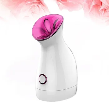 

Nano Ionic Warm Mist Facial Steamer Moisturizing Cleansing Pores Steamer Sprayer Face Humidifier with US Plug (Agate Red Nozzle