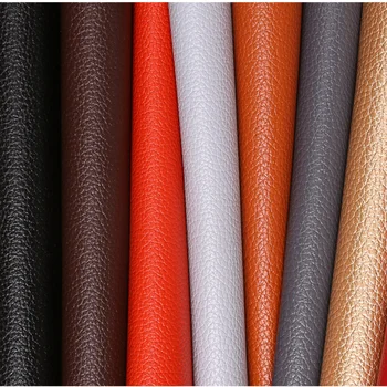 Telas de cuero sintético para coser bolsos, chaquetas, decoración del hogar, tejido sólido de piel sintética por metro, 100cm x 14 5cm