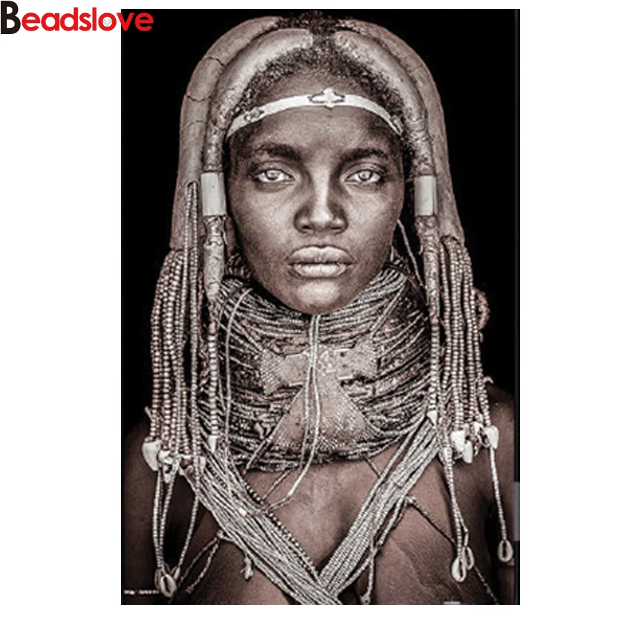 Картина из квадратных страз 5d сделай сам для африканских женщин вышивка
