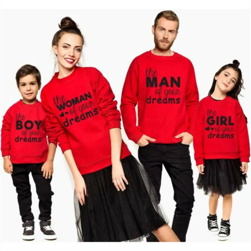 Boy XXL Emmaaby/Рождественские одинаковые топы для всей семьи, для взрослых и детей, для мальчиков и девочек, свитшот с длинными рукавами и круглым вырезом, с буквенным принтом, однотонное пальто с капюшоном - Цвет: Boy XXL