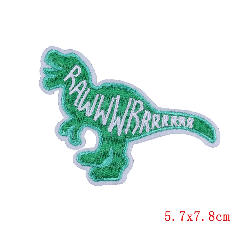 Самодельные патчи с утюгом динозавром на одежду вышитые для одежды