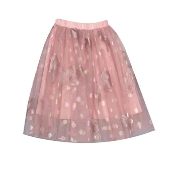 

Rlyaeiz Toddler Teen Girl Skirts Children Clothes Girls Feather Mesh Tutu Skirts Puff Princess Skirt Kids Costume