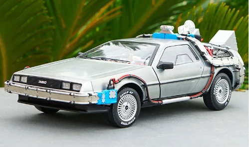 1/18 масштаб Назад в будущее часть 1 2 3 машина времени DeLorean DMC-12 машина литья под давлением модель игрушки оригинальная коробка - Цвет: g