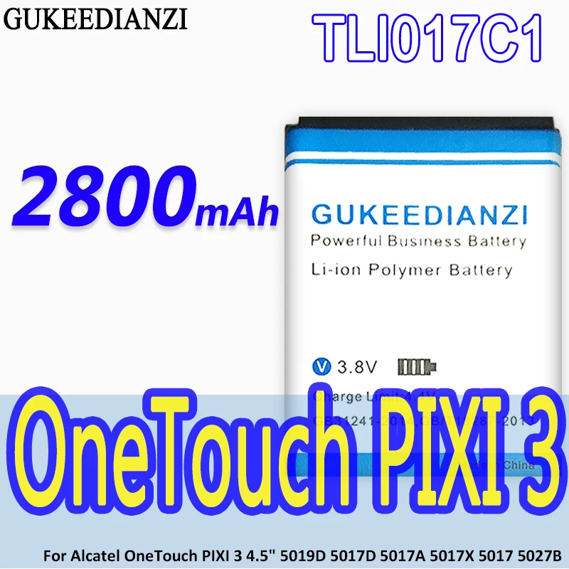 Аккумулятор GUKEEDIANZI мобильный телефон TLI017C1 для Alcatel OneTouch PIXI 3 4 5 &quot5019D 5017D 5017A 5017X 5017