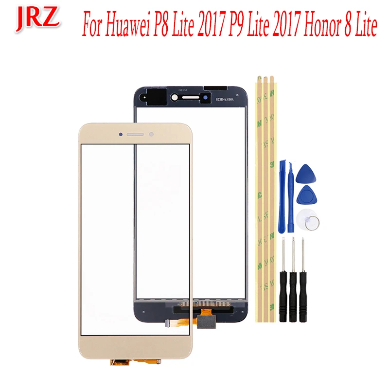 

For Huawei Honor 8 Lite Phone Touch Screen Front Glass For Huawei P8 Lite 2017 P9 Lite 2017 Touch Panel Sensor Digitizer+Tools