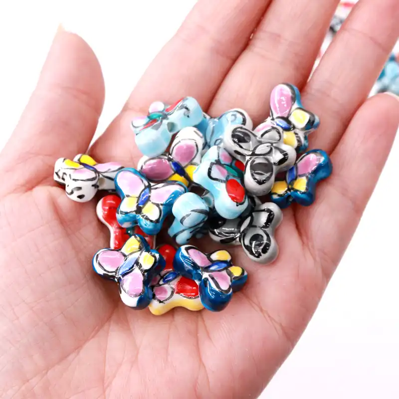 50pcs elegant butterfly bead 17*13*7mm exquisitely decorated