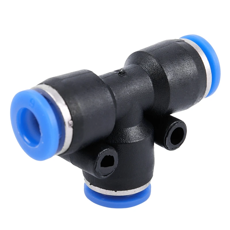 Promotion! 10 pcs Black Blue Equal to 6mm Joint Pneumatic Push In Fittings