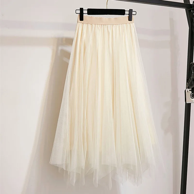 Осенняя 2 юбка из кусочков, комплект для женщин, элегантный, с поясом, с длинными рукавами, вязаный свитер, кардиган+ длинная юбка из фатина, комплект одежды