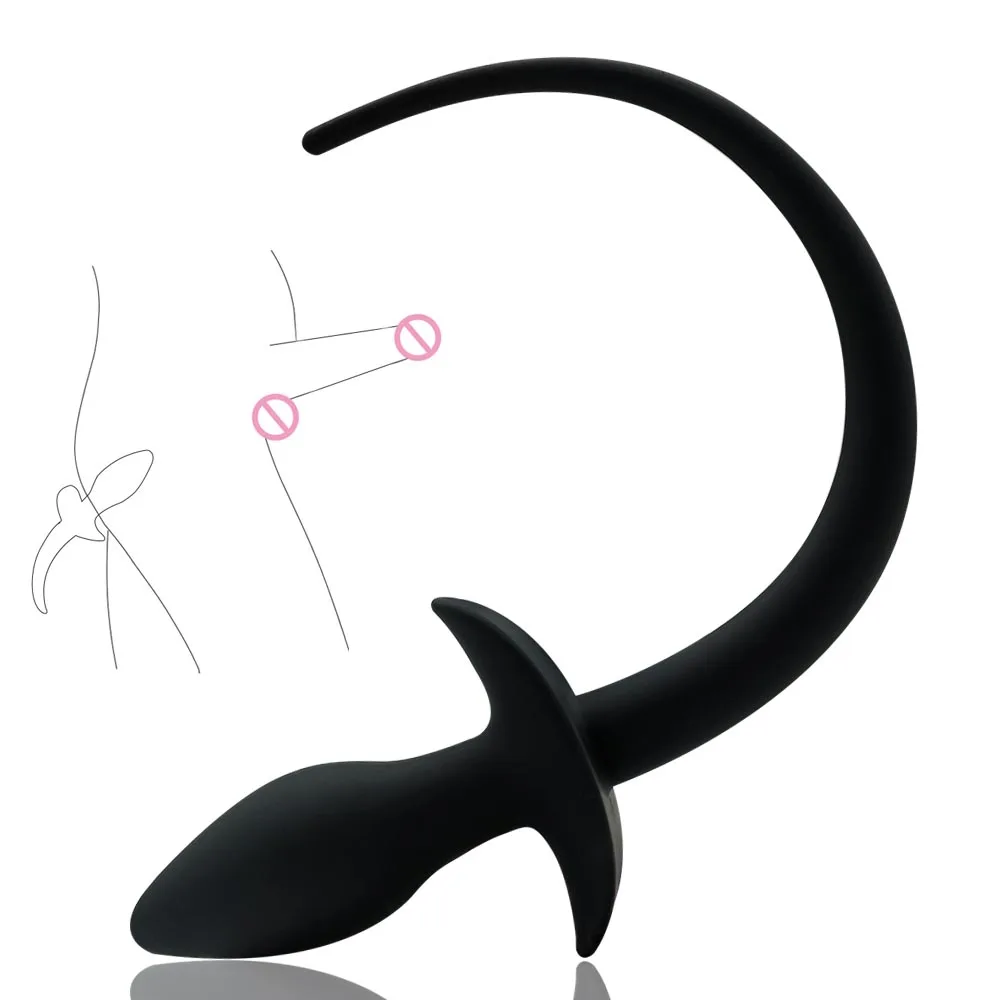 EXVOID SM Flirting Prostate Massage Role Play Anal Plug Butt Silicone Adult Sex Toys for Couples Slave Dog Tail | Красота и здоровье