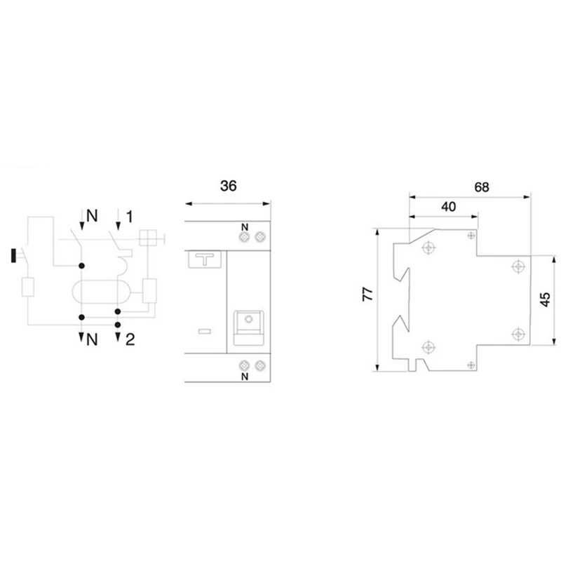 DPNL 1DPNL16A 230 В~ 50 Гц/60 Гц 1 P+ N защита от утечки автоматический выключатель