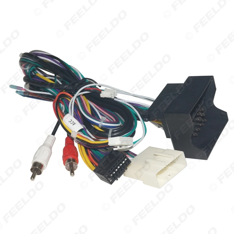 FEELDO Car 16pin Audio Wiring Harness With Canbus Box For Renault Koleos Megane Stereo Installation Wire Adapter
