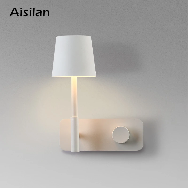 wall mounted lights Aisilan LED Reading Wall Lamp USB Mobile Phone Charging Creative Study / Bedroom Bedside Lamp With Switch Night Light Wall Lamp wall lamps for living room