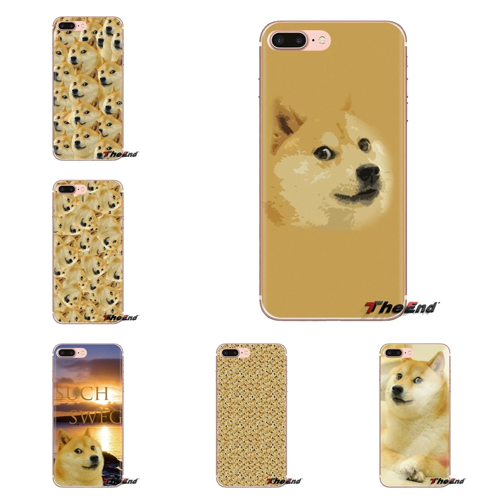 Happy Doge с ним Kawaii прозрачные мягкие чехлы для sony Xperia Z Z1 Z2 Z3 Z5 compact M2 M4 M5 C4 E3 T3 XA huawei mate 7