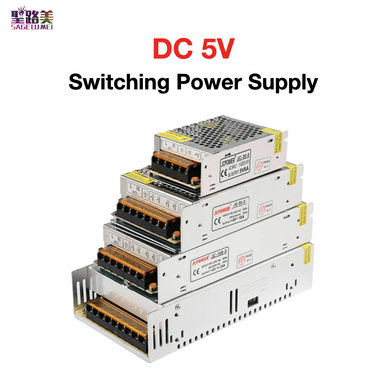 DC5V 2A/3A/4A/5A/6A/8A/10A/12A/20A/30A/40A/60A импульсный источник питания осветительный