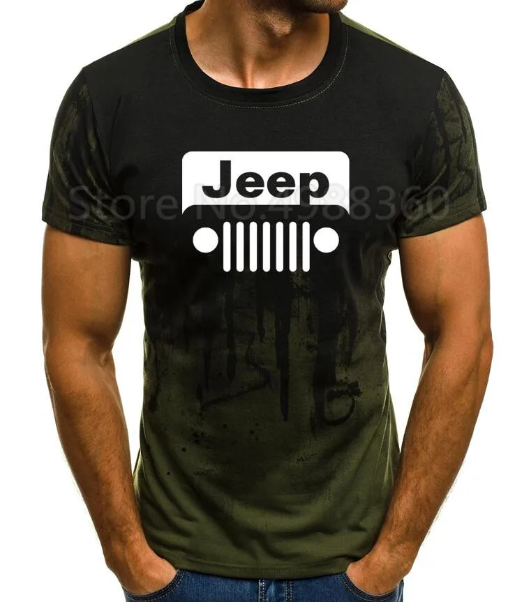2019 JEEP брендовая Военная футболка мужская одежда футболки с короткими рукавами и