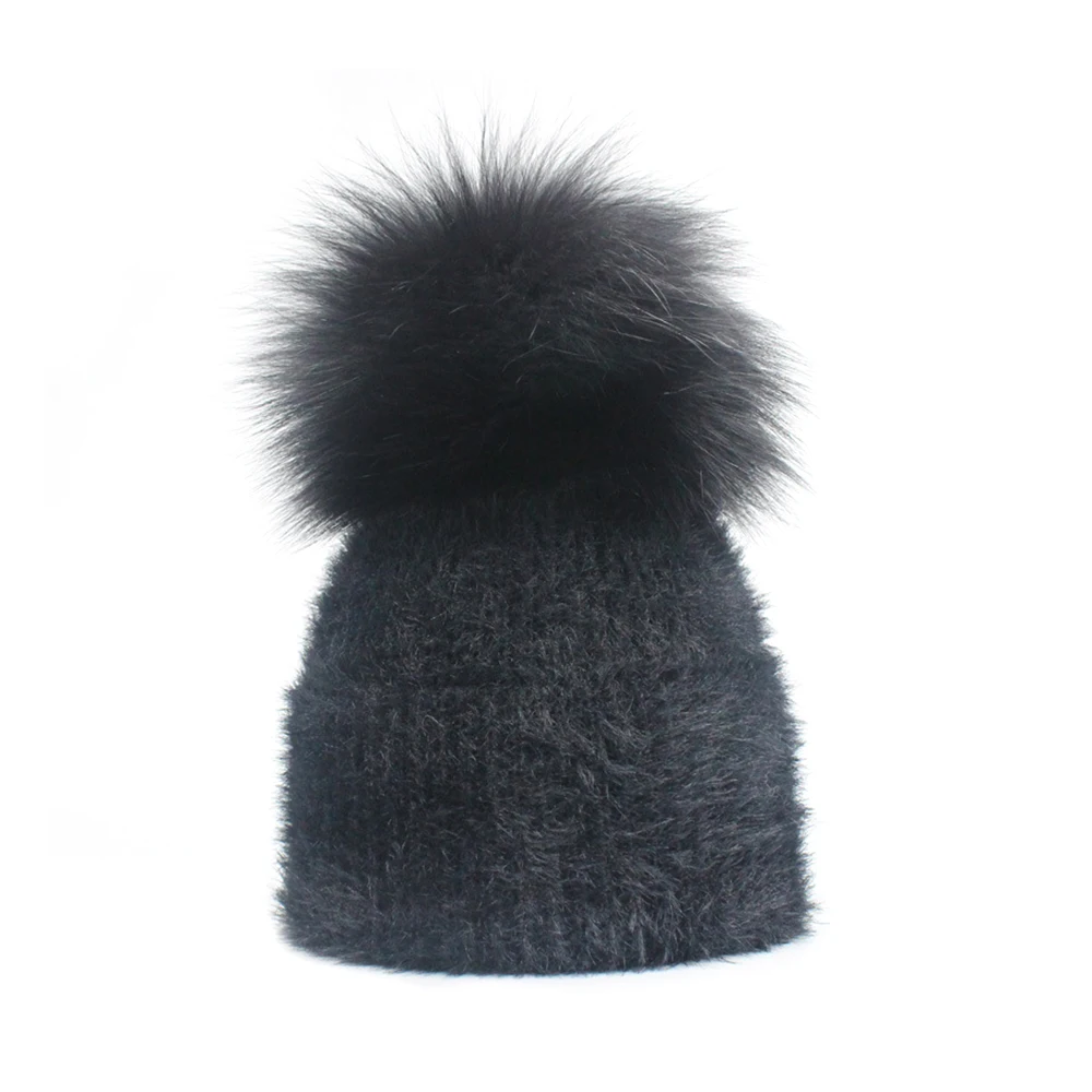 Шапка для взрослых, Повседневная шапка Skullies Beanies для женщин и мужчин, шапка из искусственного меха норки, теплые ветрозащитные аксессуары для улицы