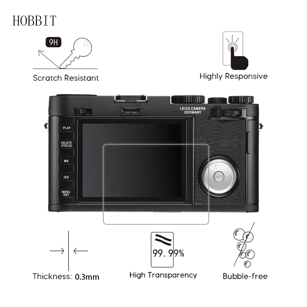 2 упаковки для цифровой камеры Leica X Vario Typ 107 TYP107 0,3 мм 9H прозрачная защитная пленка из закаленного стекла для ЖК-экрана