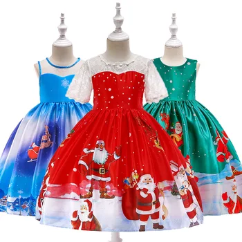 

New Fashion Christmas Princess Of Girls Dresses Reception Formagirls Clothes Ball Gown For Girl Dress Knee-length Style costumes