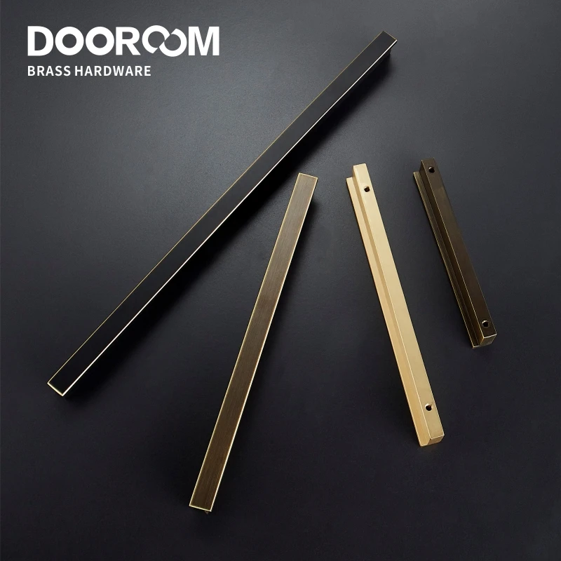 Dooroom Zoe-황동 가구 손잡이, 긴 모던 매트 옷장 드레서, 찬장, 캐비닛..