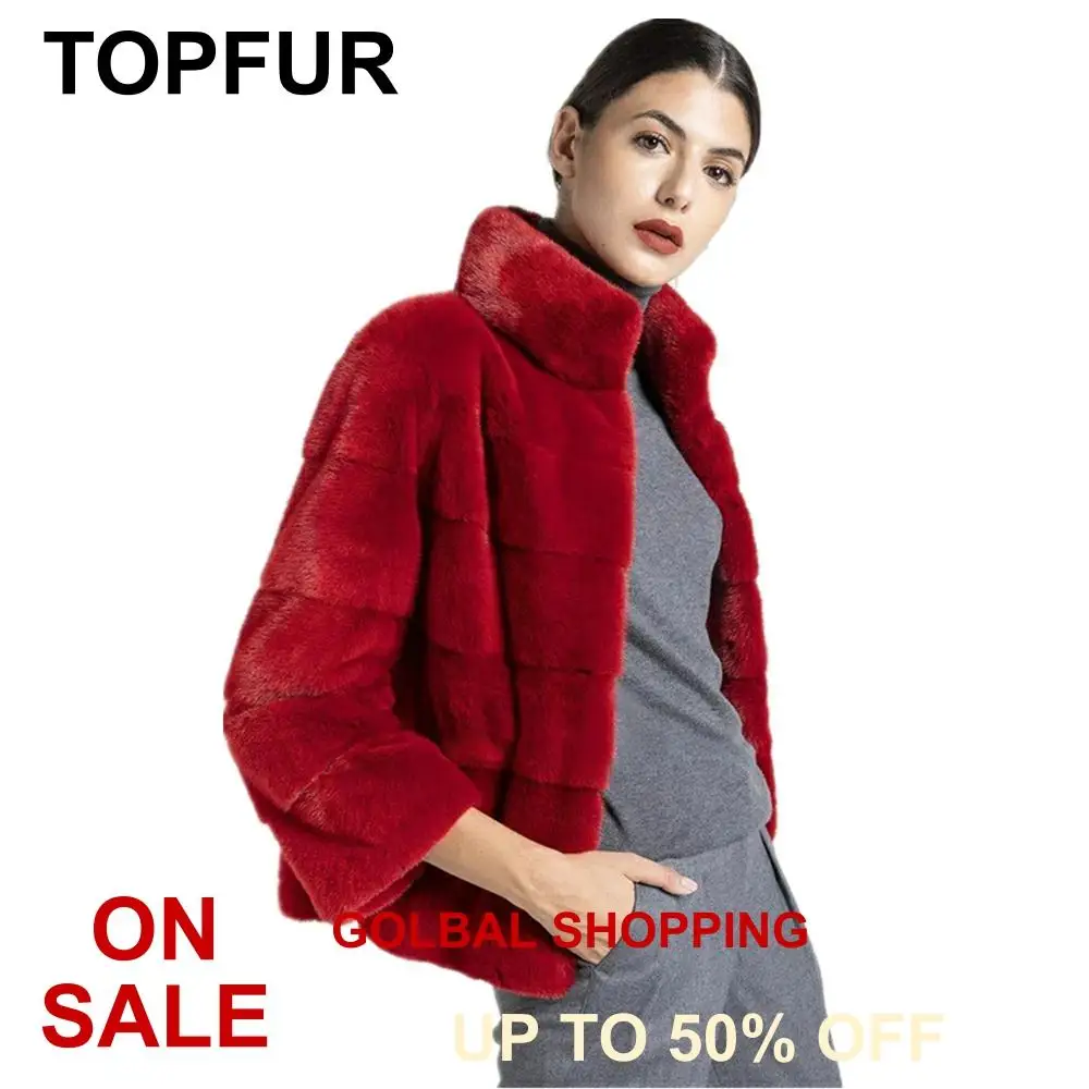 Женская Короткая кожаная куртка с мехом норки размера плюс теплая зимняя