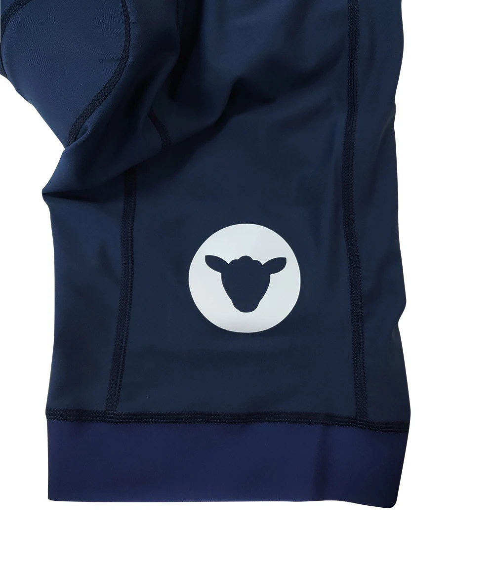 BLACK SHEEP PRO TEAM Racing BIB SHORTS flatlock 240 г/м2 Высокое качество лайкра Ткань УФ с итальянской power band темно-синий/черный