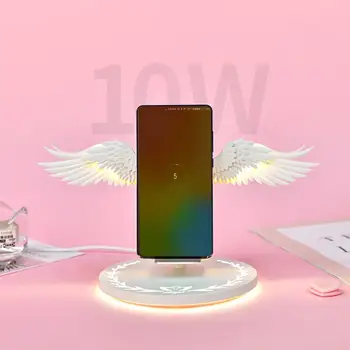

Wireless Charging Dock Angel Wing s Fast Charger for iPhone Xr Xs 8 Plus Samsung S8 S9 S10Huawei P30 Mate 20 Pro Mi9