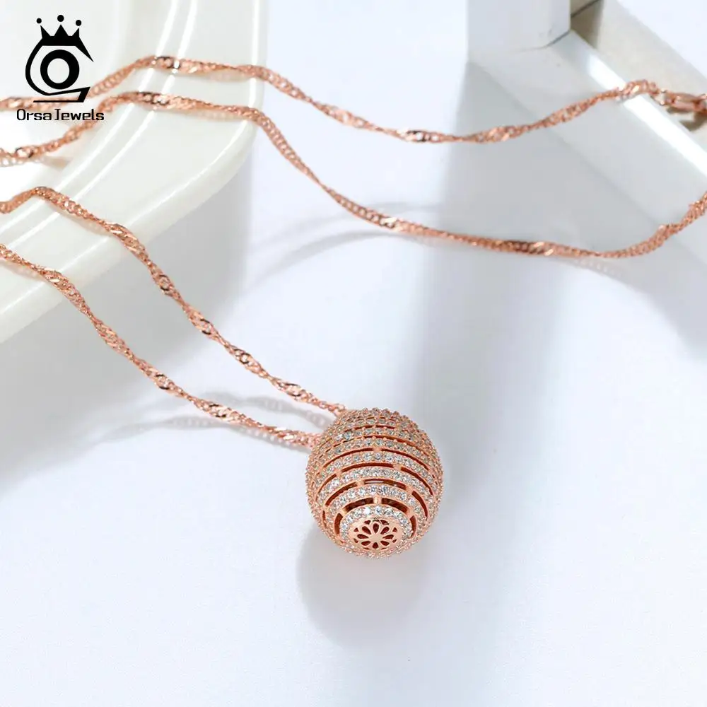 ORSA JEWELS высокое качество Трендовое круглое ожерелье из стерлингового серебра 925