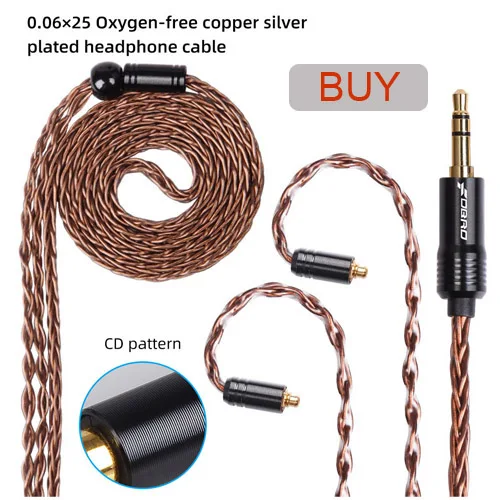 FDBRO 8 ядерный мини посеребренные компакт-дисков кабель IE80 MMCX 2Pin A2DC IM 2,5/3,5/4,4 мм балансный кабель для SE315 SE425 SE535 SE846 UE900 H3