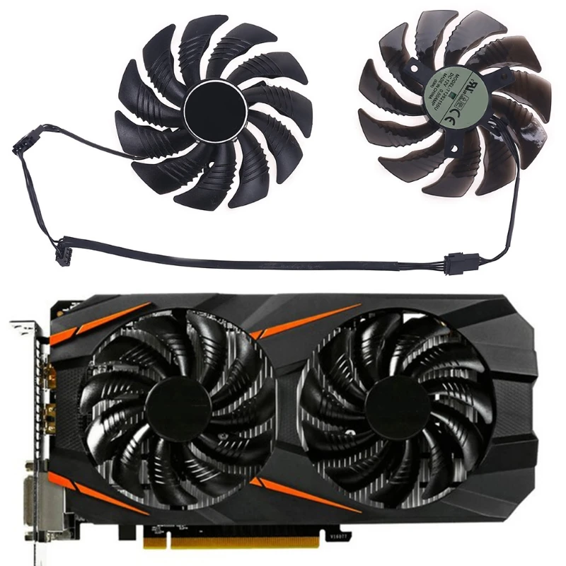 1/2Pcs 88Mm T129215Su Ventola Di Raffreddamento A 4Pin Per Gigabyte Geforce Gtx1060 1650 1070 Gtx 1050Ti Scheda Grafica