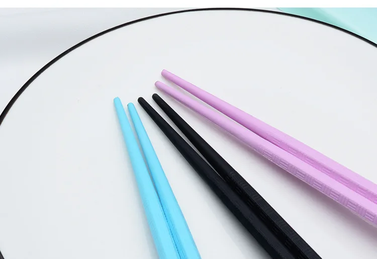 Alloy Chopsticks Portable Slip-Double-shou si kuai Household Glass Fiber Dragon& Phoenix Chopsticks Not Moldy Dragon Non-Plasti
