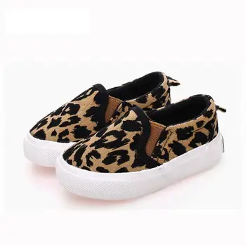 

Spring Kids Shoes Boys Girls Casual Shoes Fashion Leopard Print Comfortable Canvas Shoes Children Sneakers Slip On Loafers