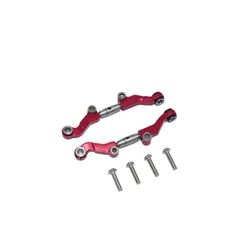 Pieds en alliage d'aluminium + tige de direction avant réglable en acier inoxydable, pour camion de stade LOSI 1/18 mini t 2.0 2WD 