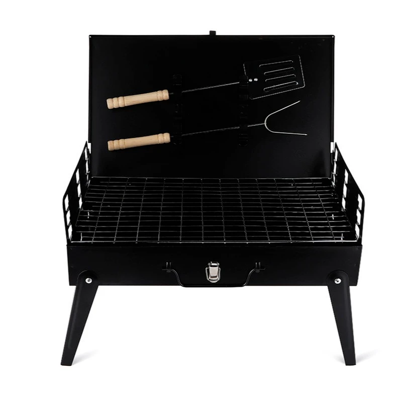 Parrilla tipo para pícnic aire libre, parrilla plegable portátil de carbón, equipo camping, barbacoa de carbón|Parrillas de barcacoa| -