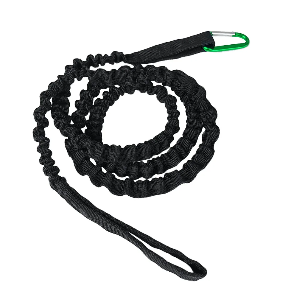 

49'' Nylon Webbing Kayak Canoe Paddle Leash Bungee Fishing Rod Leash Safety Cord with Clip