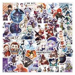 Lot de 10/30/50 autocollants de jeu d'animation Genshin, graffitis imperméables pour Scrapbook, ordinateur portable, jouet, personnalité créative, vente en gros 