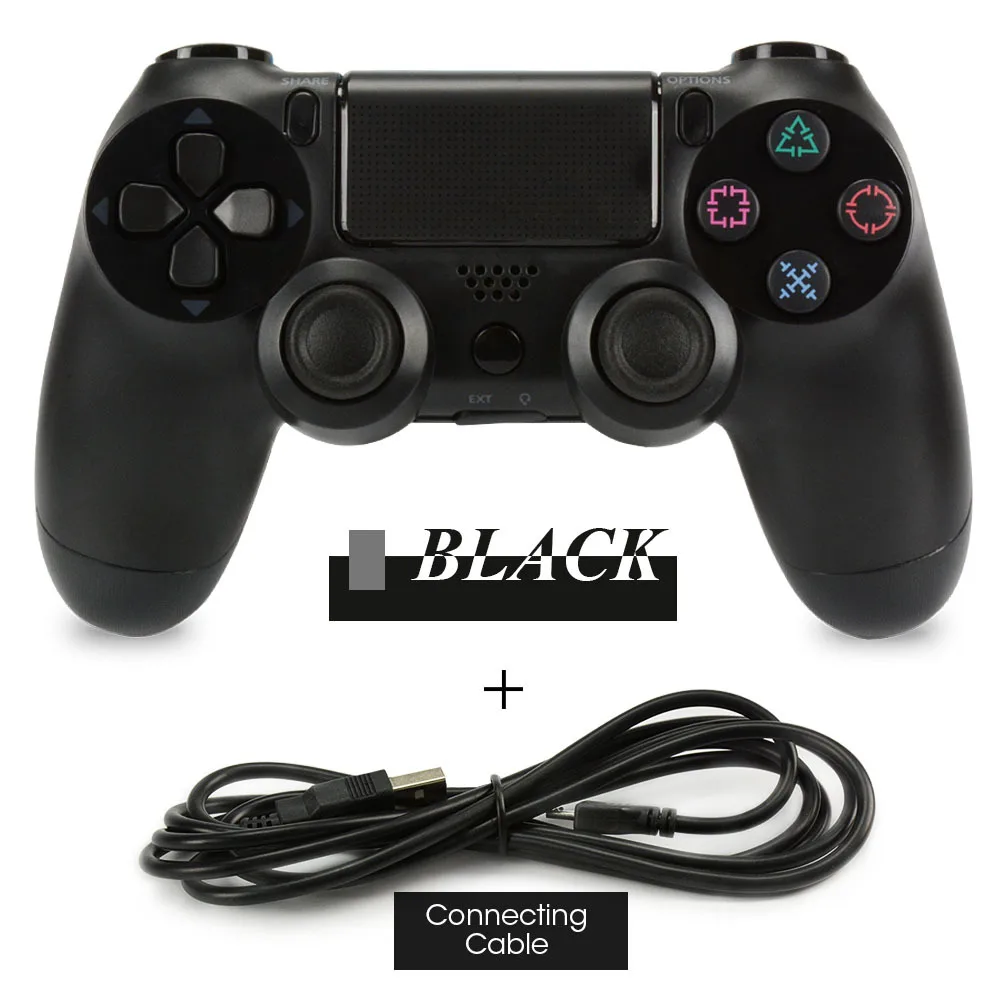 USB проводной джойстик для PS4 контроллер подходит для playstation 4 консоль для Dualshock 4 геймпад для PS3 консоль - Цвет: Wired Black