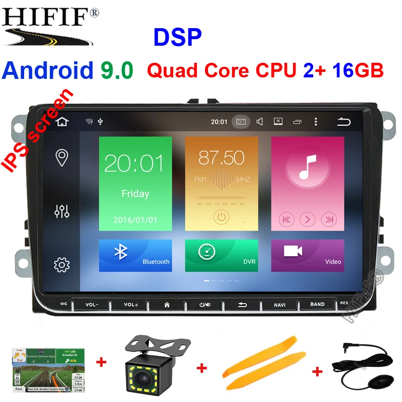 Clearance 2G 16G Android 9 2 Din Car Radio Stereo GPS for VW Passat B6 CC Polo GOLF 5 6 Touran Jetta Tiguan Magotan Seat DSP NO DVD 0
